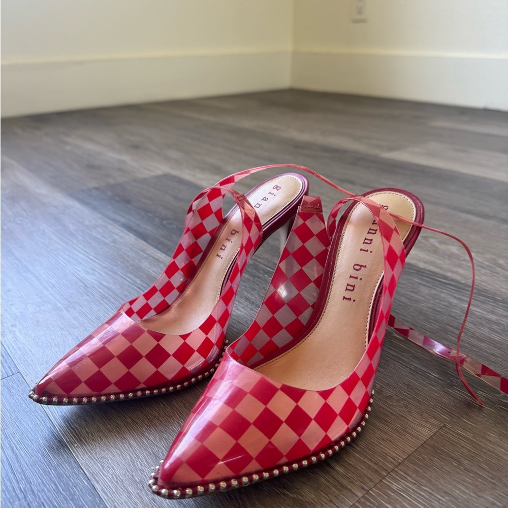Red Checkered Women's Shoes